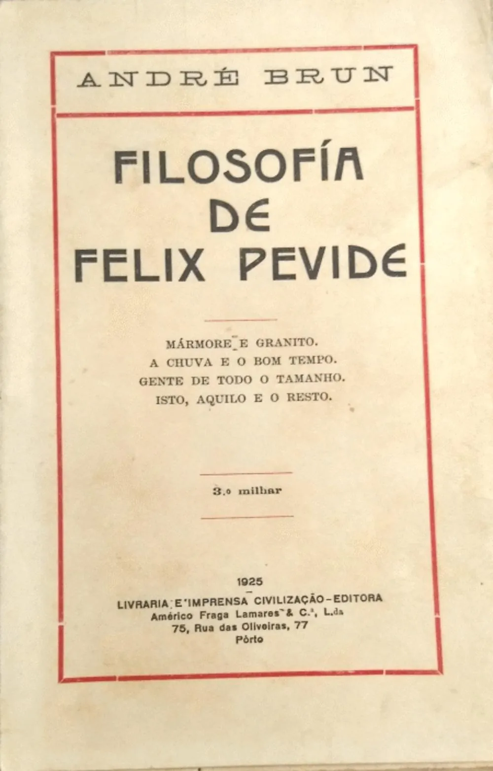 Filosofia de Pelix Pevide