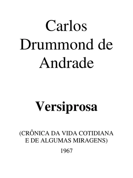 Versiprosa II