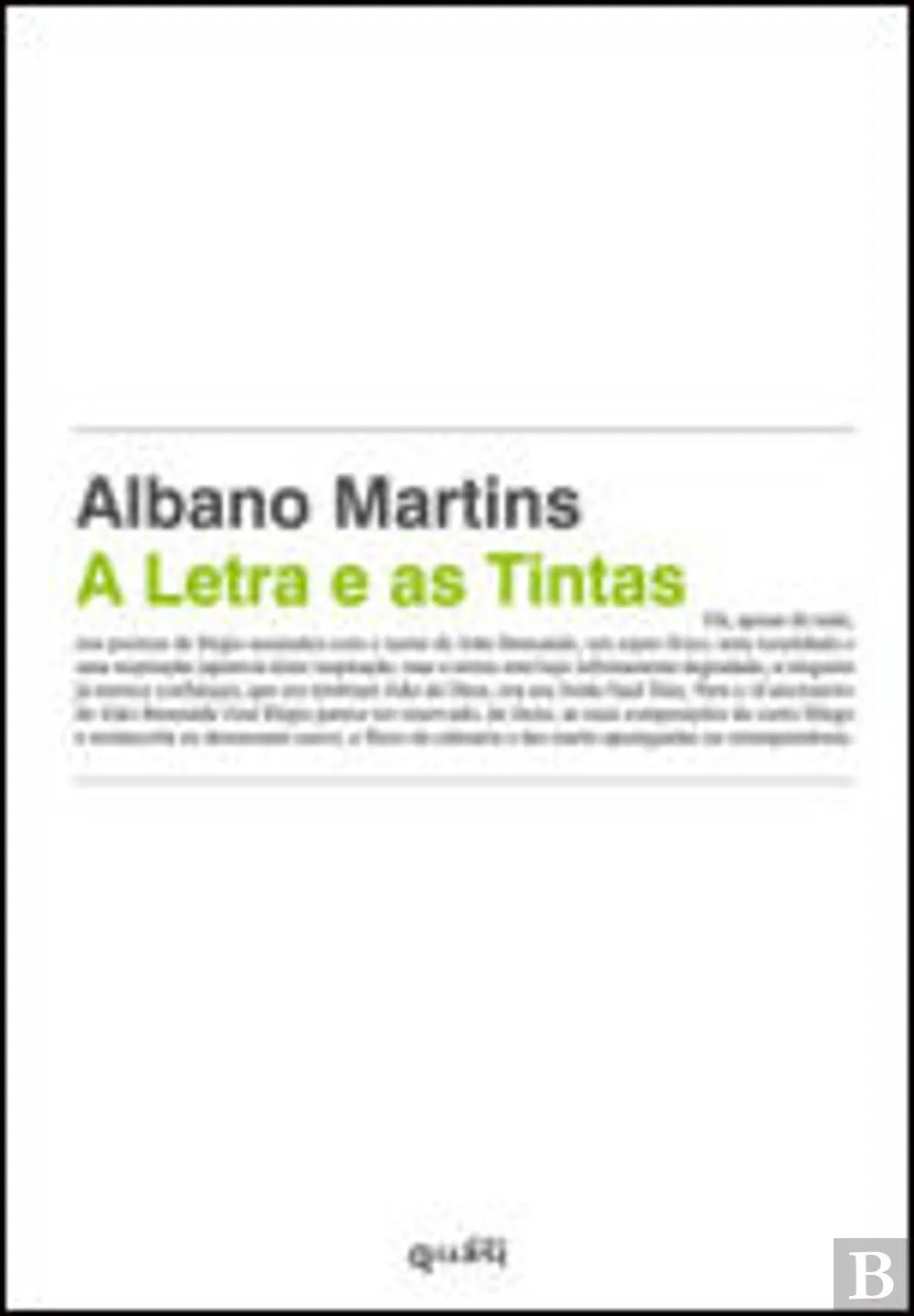 A letra e as tintas