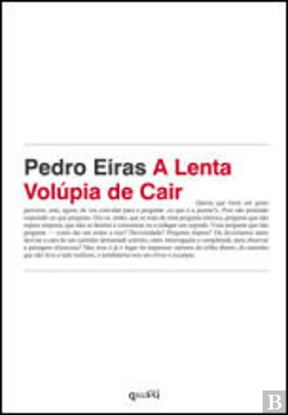 A lenta volúpia de cair