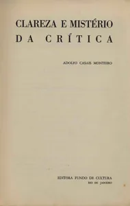 Clareza e mistério da crítica