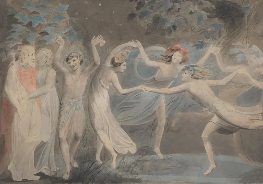 Oberon, Titania and Puck with Fairies Dancing